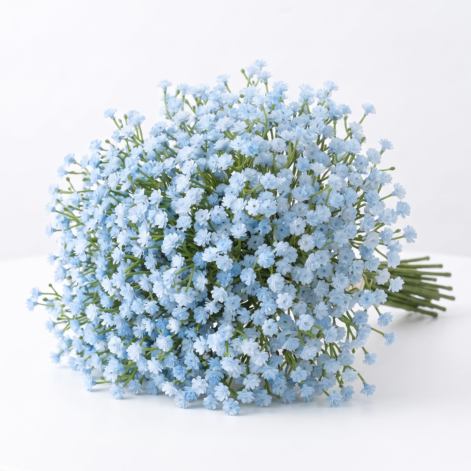 ForestM 18Pcs Blue Gypsophila Artificial Flowers, Faux Flowers Real Touch