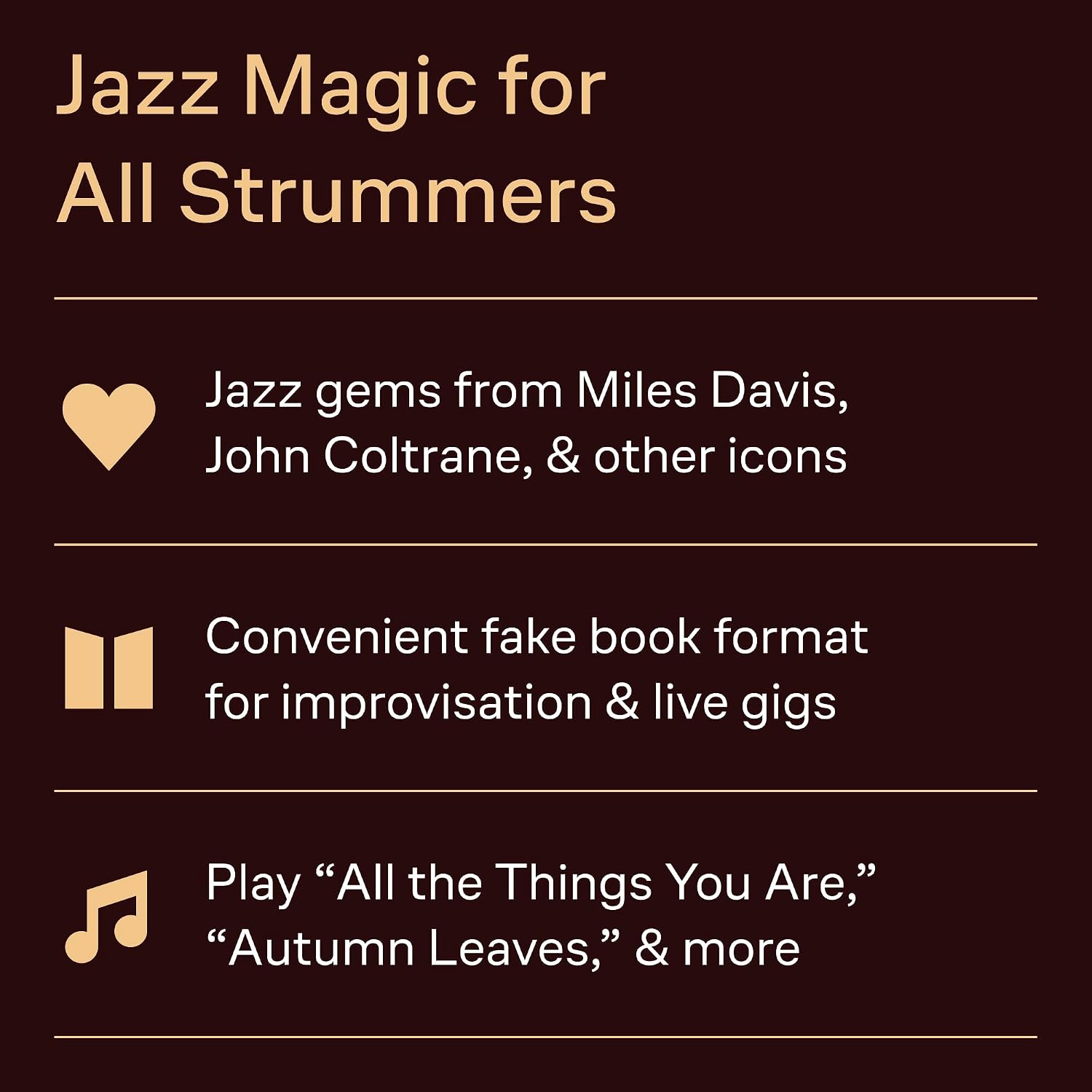 Jazz Guitar Fake Book - Volume 1: Lead Sheets for 200 Jazz Standards | Guitar Chord Symbols and Diagrams for Easy Playing | Jazz Sheet Music Songbook for Beginners and Pro Players