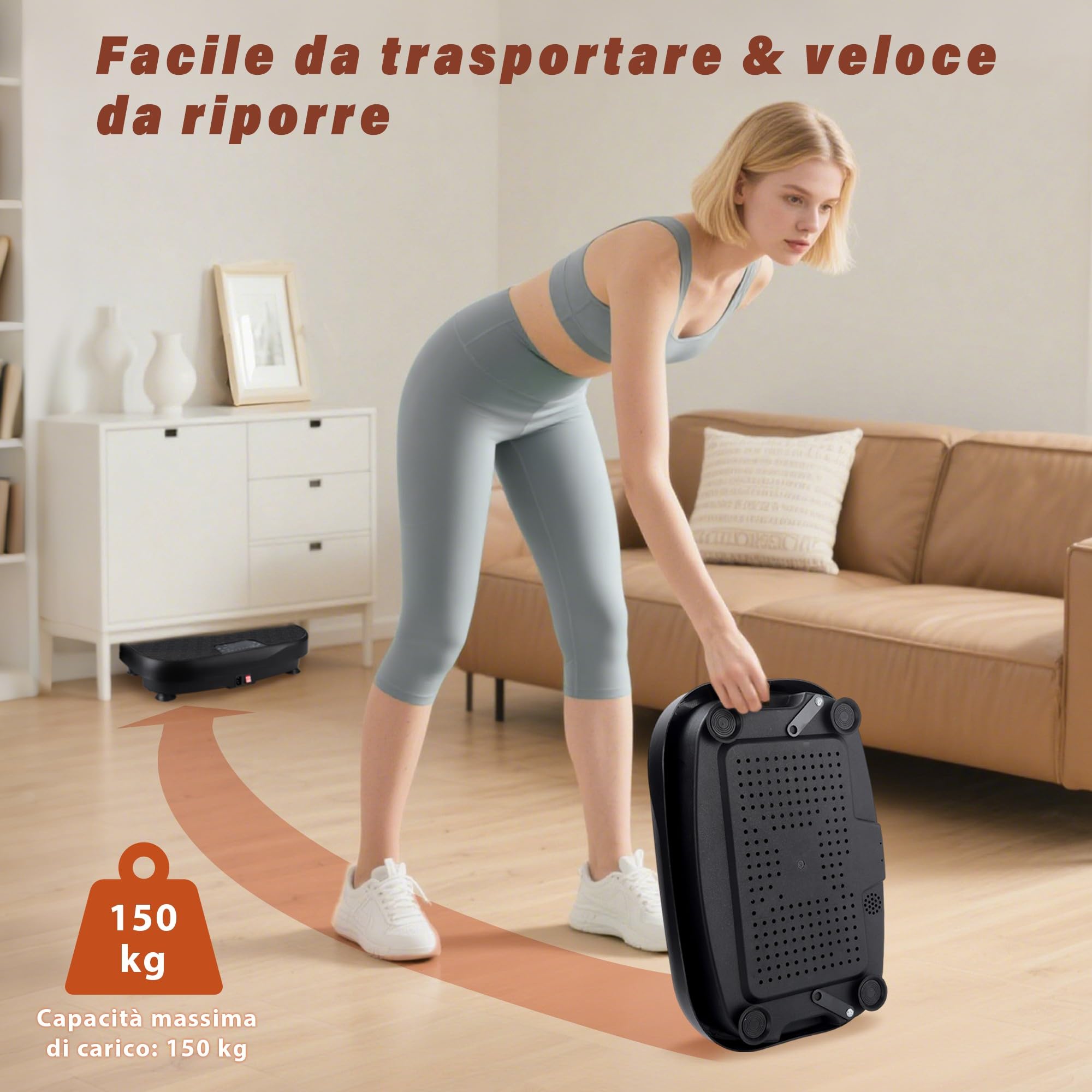 Pedana Vibrante Dimagrante, Vibration Plate per Circolazione Gambe, Display a LED e Telecomando, Allenamento a Casa Pedana Vibrante