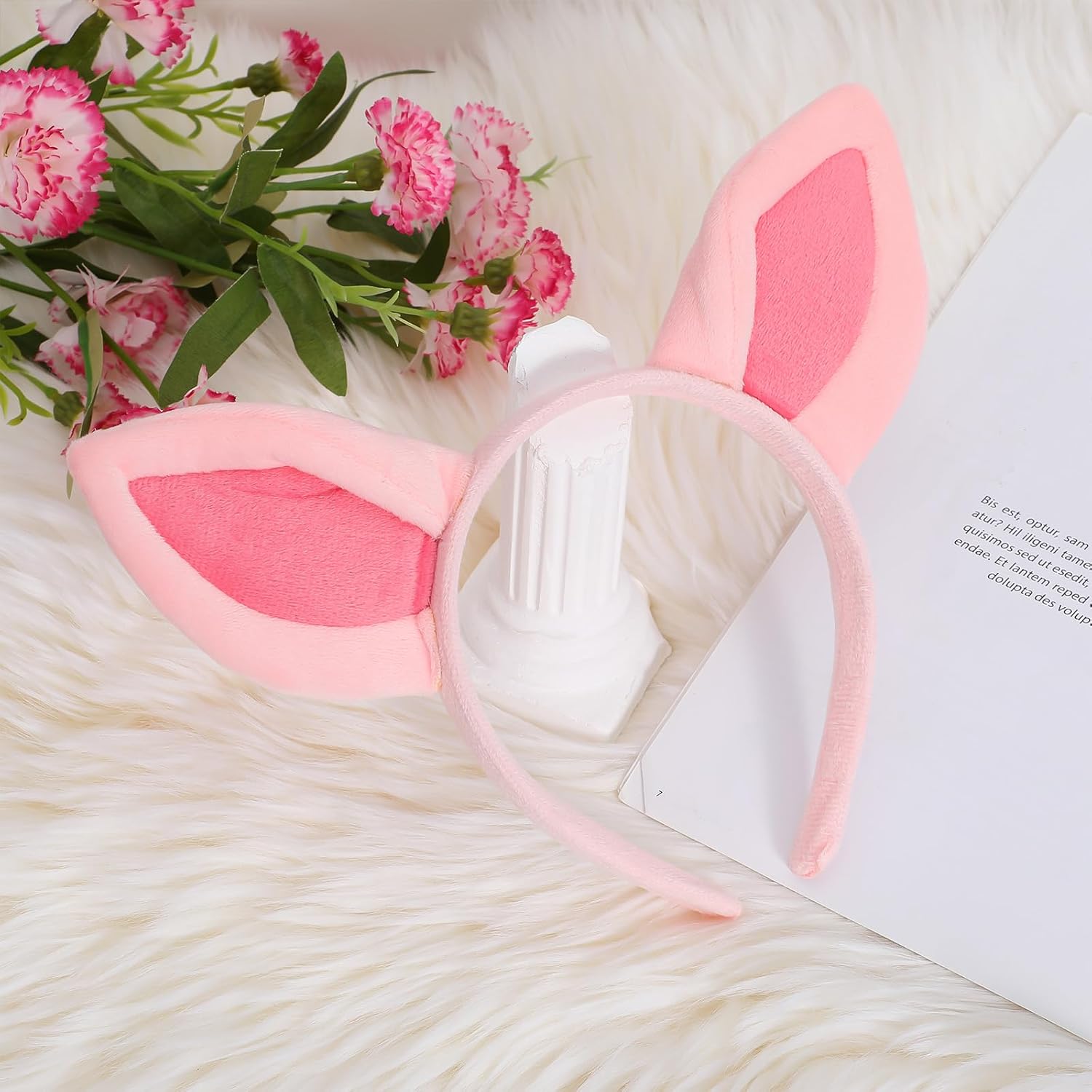Pig Ear Headband Halloween Animal Cosplay Accessory Flexible Puppy Ear Headwear for Kids Teens Adults Party Dress up Prop - Image 7