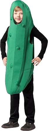 Rasta Imposta Pickle Costume Kids Dill Cucumber Gherkin Dress Up Party Cosplay Costumes, Child Size 7-10