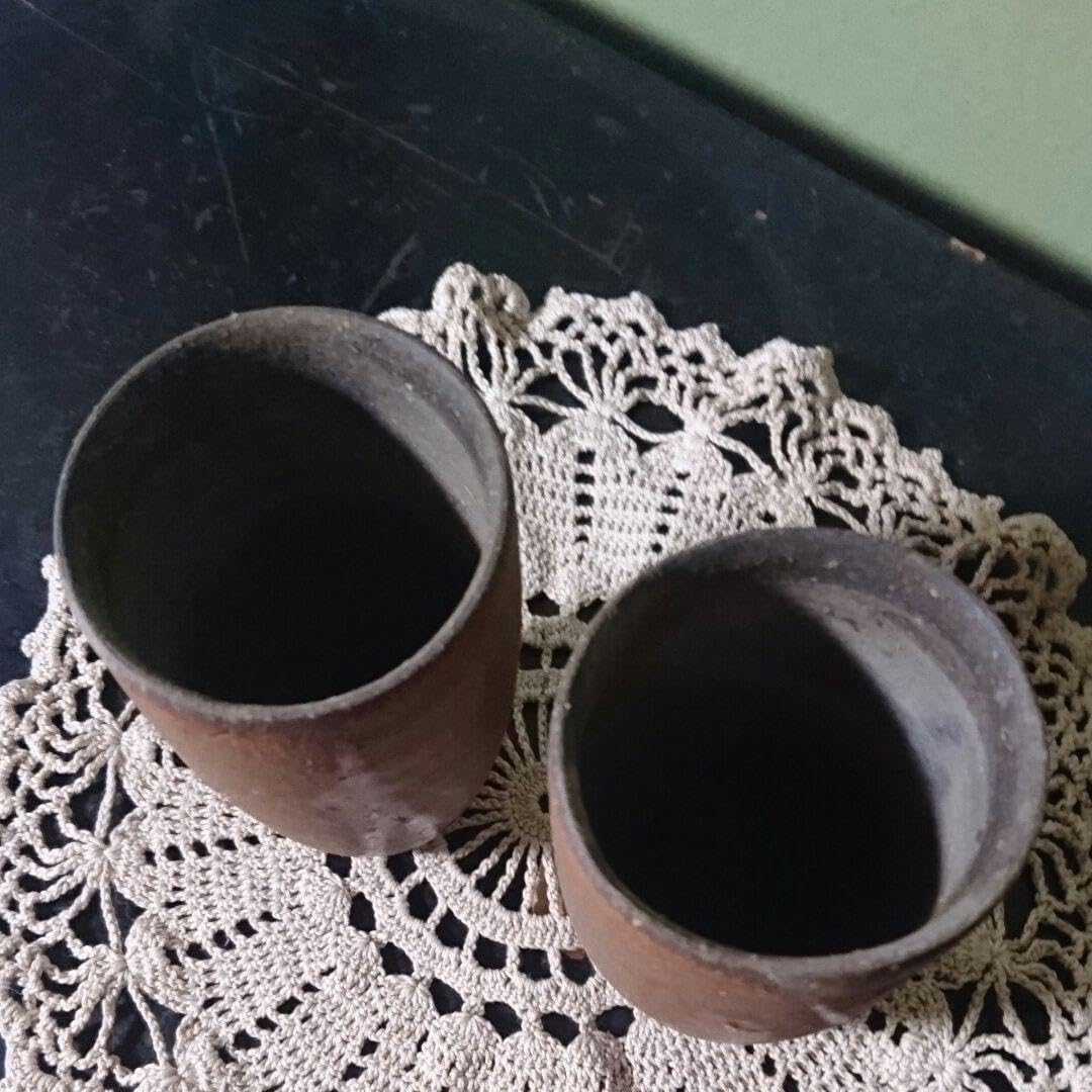 古平戸焼 染付 松竹に龍虎の図 蓋付湯呑 み茶碗 茶道具 平戸焼松山窯染