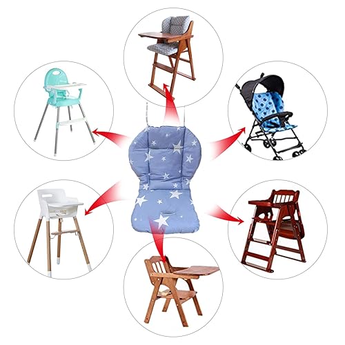 Miniatura 6 de Cojín para silla alta, exquisito y hermoso cojín para bebétronaasiento, cómodo y suave, adecuado para la silla alta y el cochecito en la imagen
