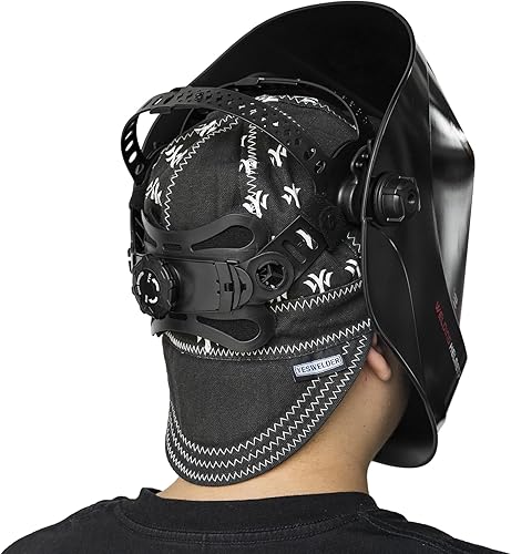 Miniatura 17 de YESWELDER Tapa de soldadura, negro 7-5/8", tapa protectora protectora reversible resistente al calor Negro -,Todo negro,Estelar (gris, negro),Águila
