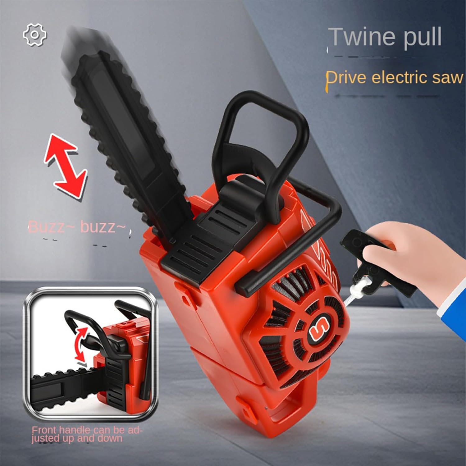 Electric Toy Chainsaw, Pull Cord Prank Tool, 4.3x1.6x1.3 Inches Mini Construction Toy with Fun Sound, Sturdy Prank Toys, Toys Chainsaw with Realistic Design, Pranks Toyy for Men Boyfriend