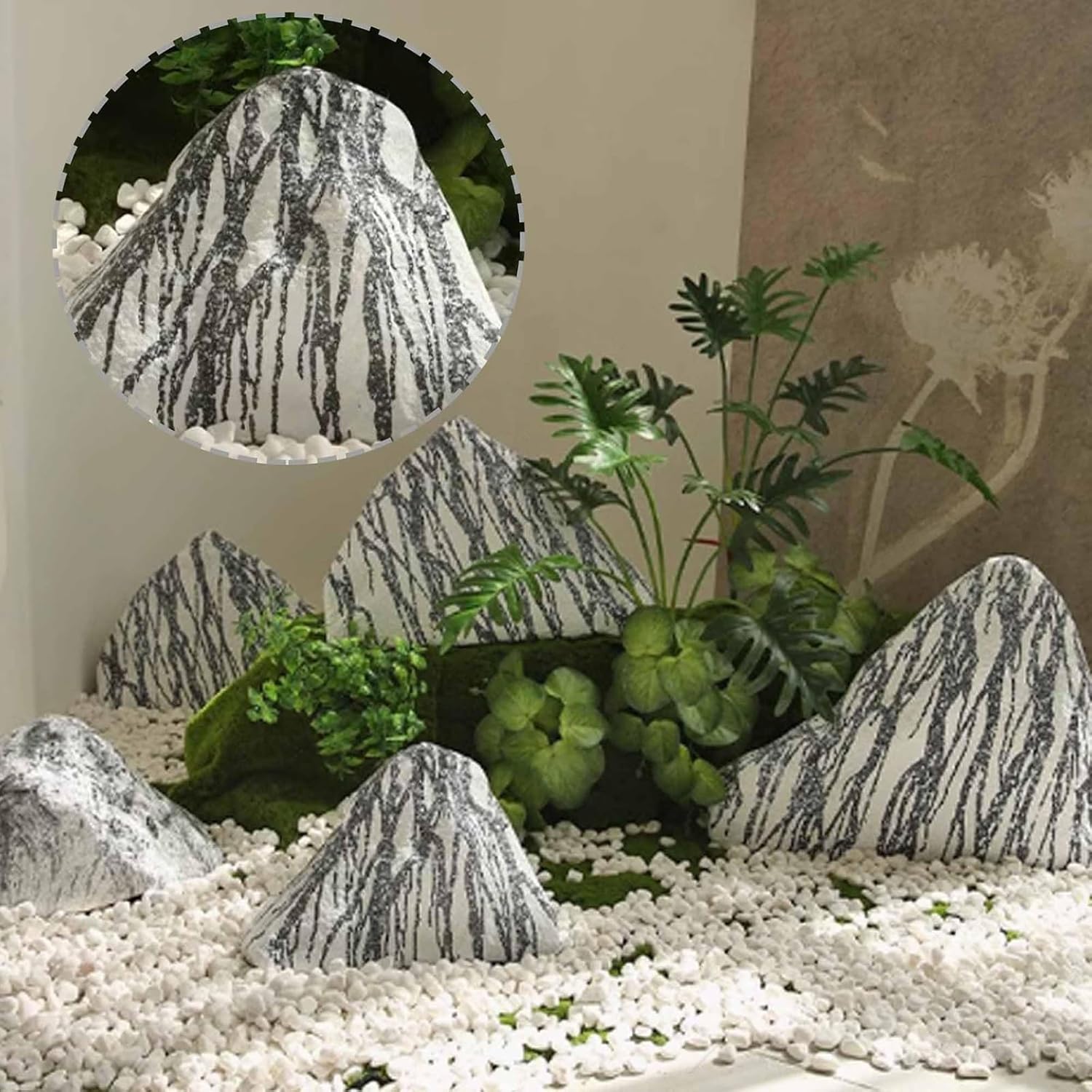 Decorative Outdoor Fake Rock,Simulation Faux Stone,Selected Fiberglass Material,Realistic Texture And Non-hollow Design,Suitable For Aquarium Decoration,Garden Photography,Courtyard Decoration(50x13x3