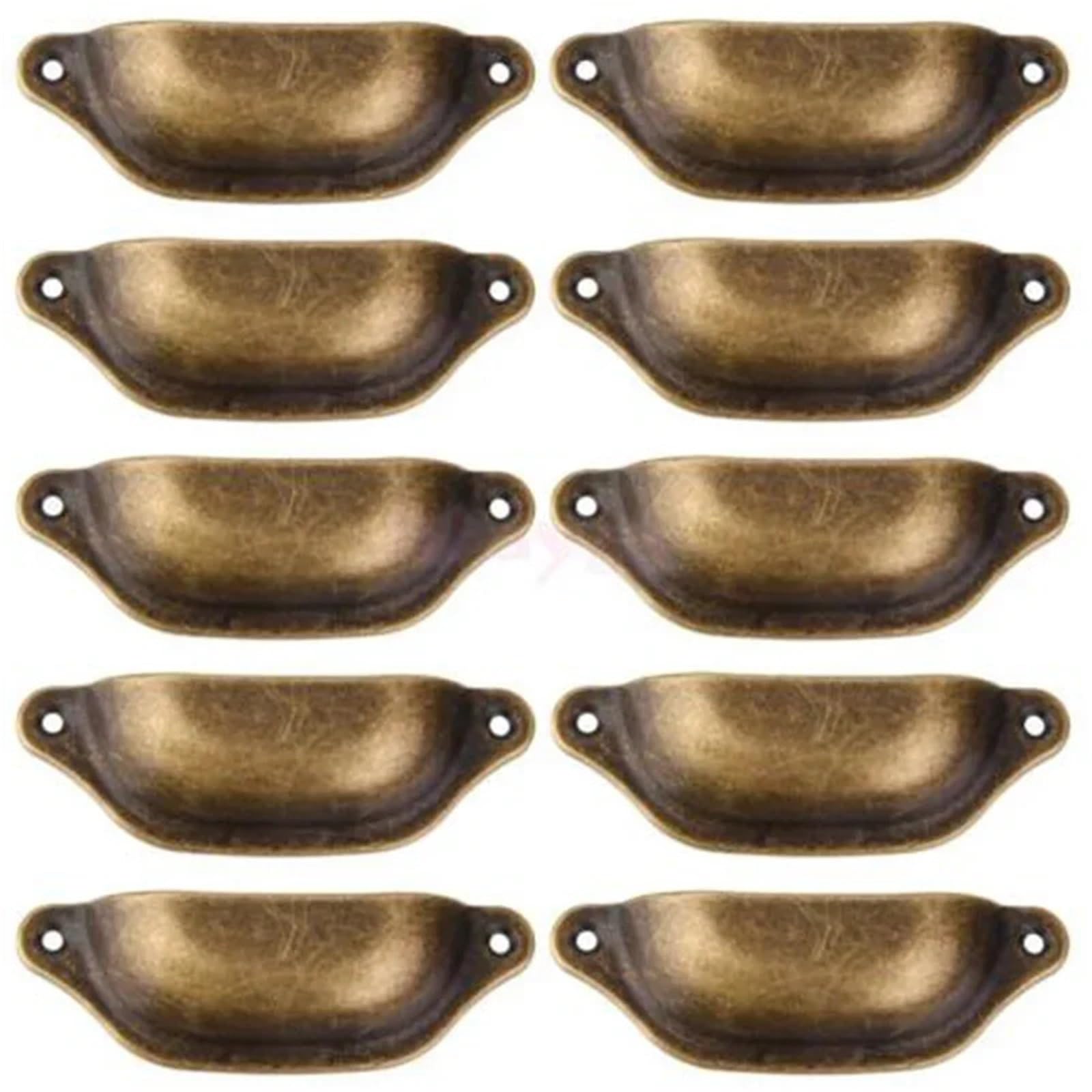 ZHSOAO 10 Pcs Furniture Pull Handles Shell Brass Antique Cupboard Cabinet Knob for Cabinet Cupboard