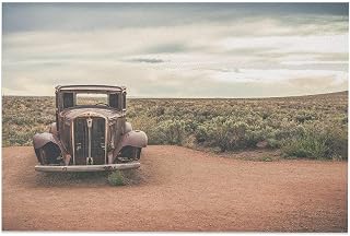 Desert Abandonment Vintage Cars Room Aesthetics Posters Canvas Posters Bedroom Decoration Sports Office Decoration Gifts Wall Art Decoration Printing Posters 12x18inch(30x45cm)