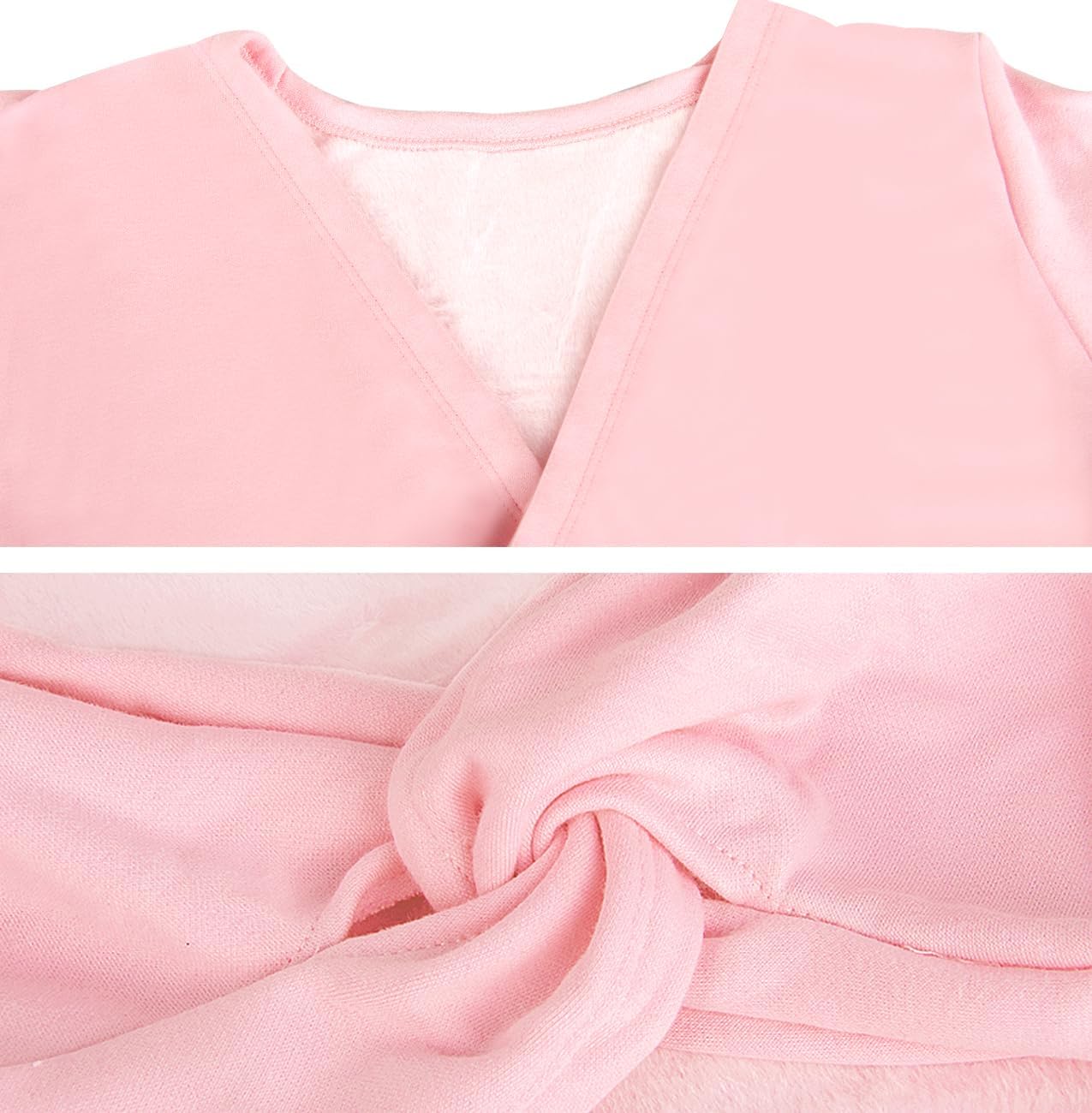 Girls Ballet Wrap Tops Long Sleeve Dance Shrug Sweater, Velvet Inner(XW824-08-M) - Image 6