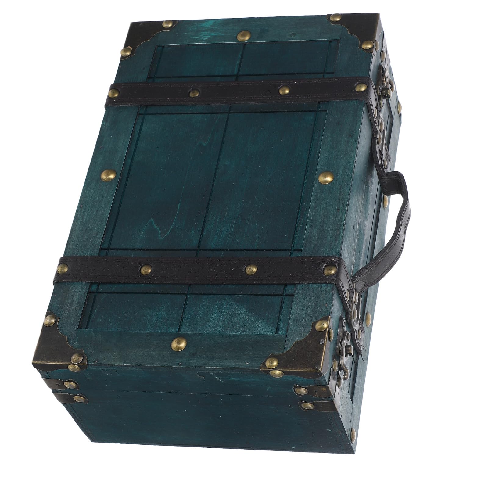 Coffre à bijoux vintage en bois à grosse capacité de rangement