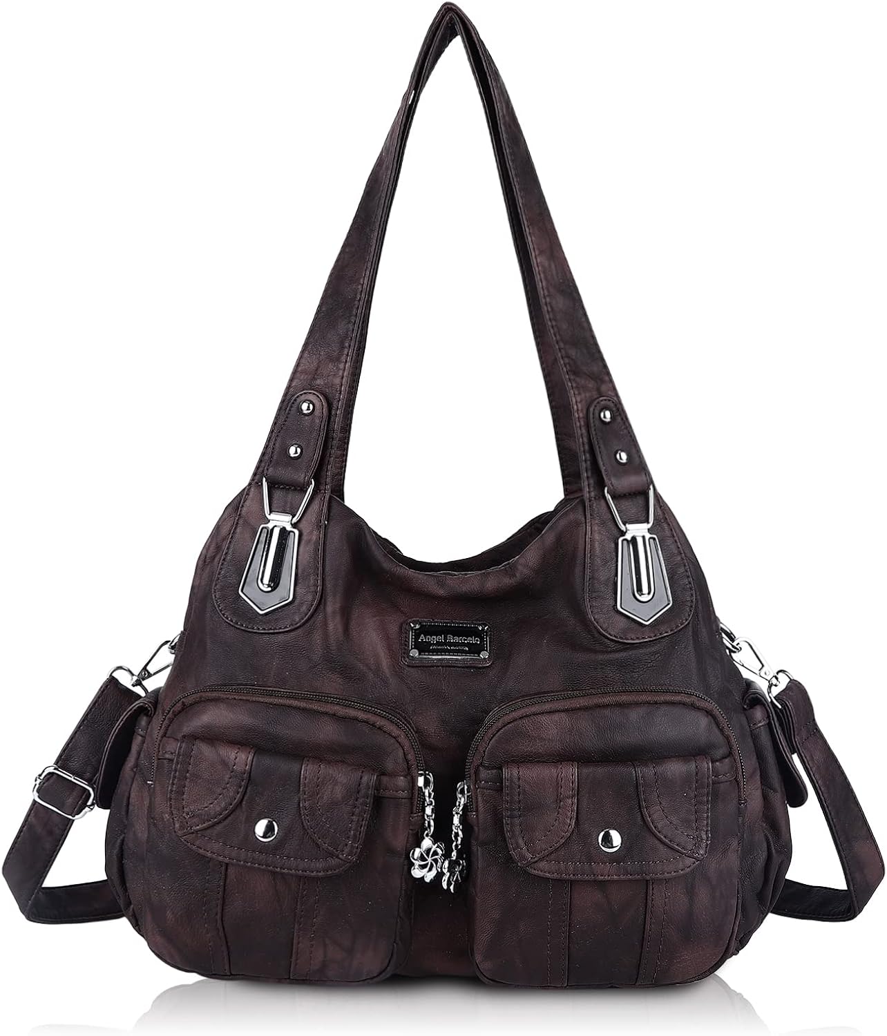 Angel Barcelo Hobo Bags for Women Soft PU Leather Shoulder Bags Fashion Hobo Bags Large Purses and Handbags