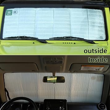 Thicken Windshield Sunshade for Suzuki Jimny JB64 JB74W 2019 2020 2021 2022 2023 2024 2025 UV Reflecting Foldable Front Windshield Sun Shade