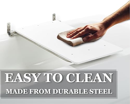 Miniatura 5 de Asiento de bañera para personas mayores y adultos, banco plegable de montaje en pared, asistencia de seguridad para baño ADA, acero inoxidable 304,