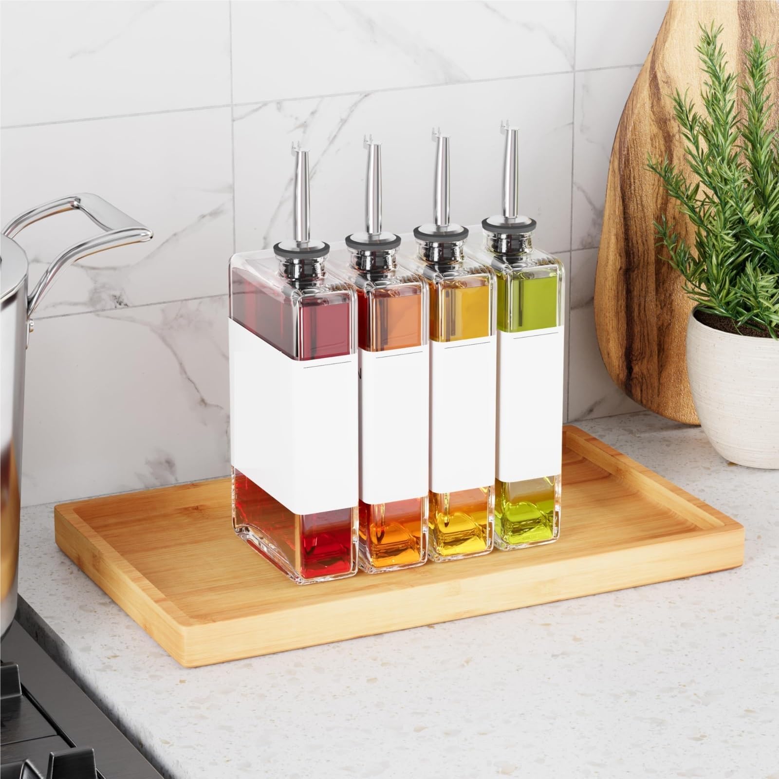 Dispenser per Salsa di Soia Set Di Erogatori For Olio Da Cucina, Bottiglia For Olio E Aceto, Bottiglia For Olio D'oliva, Erogatore For Salsa Di Soia, Confezione Da 2 Contenitore Dell'olio