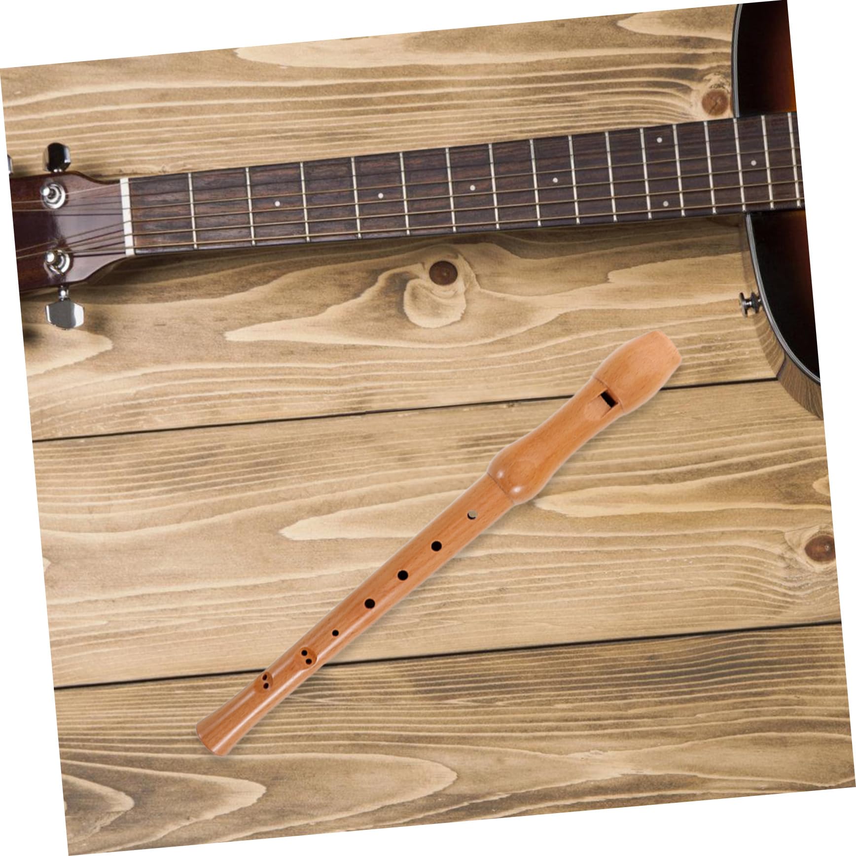 Flauta Dulce De Madera Para Niños, 8 Agujeros, Diseño Alto Alemán, Instrumento De Viento Educativo Para Principiantes, Flauta Para Práctica Musical y Desarrollo De Habilidades, 1 Unidad