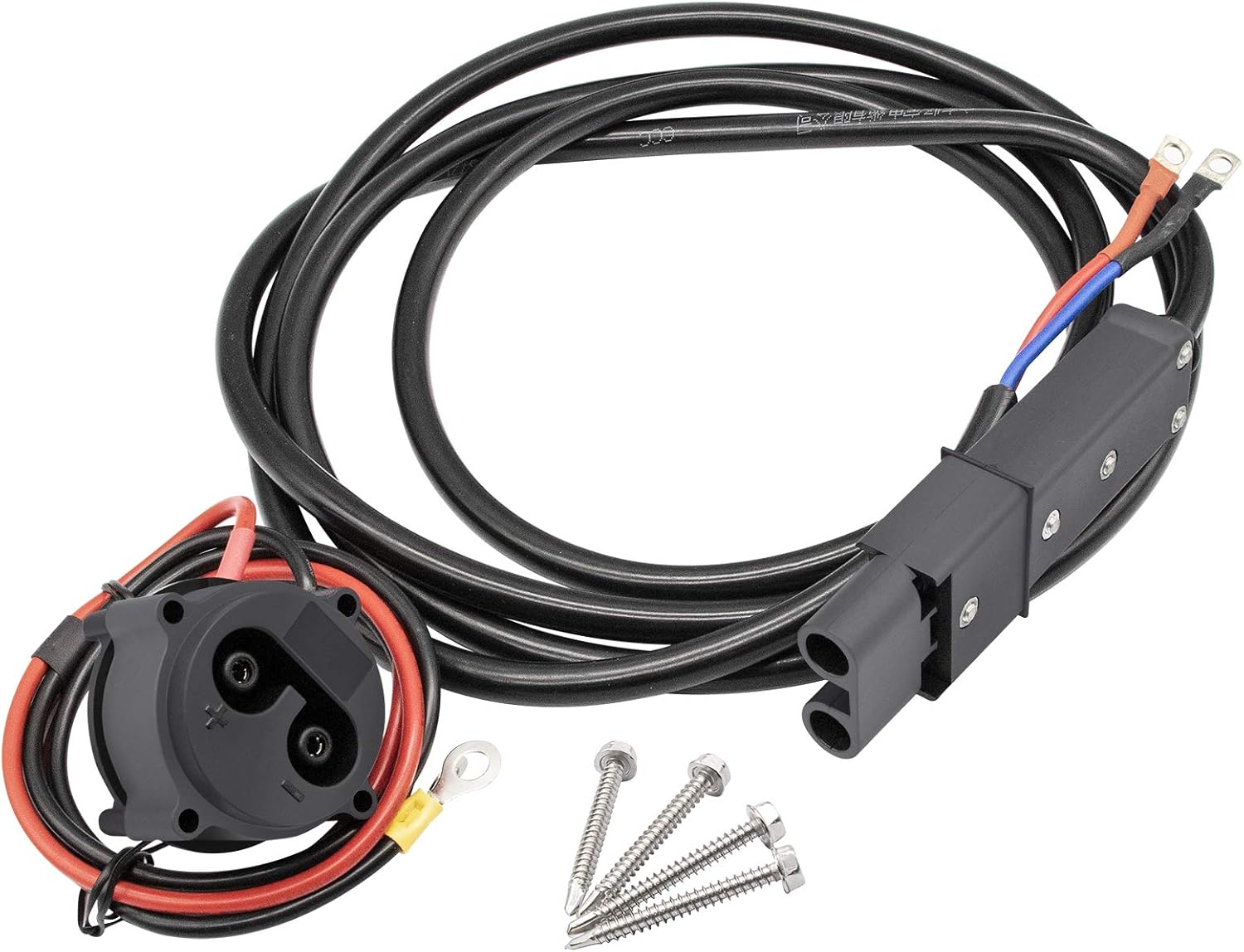 48V MAC DC Charger Plug with 130in DC Cord Kit JR1-H235A-00+JR1-H6181-02-00 Powerwise Receptacle with Wires Applicable to Electric G19/G22