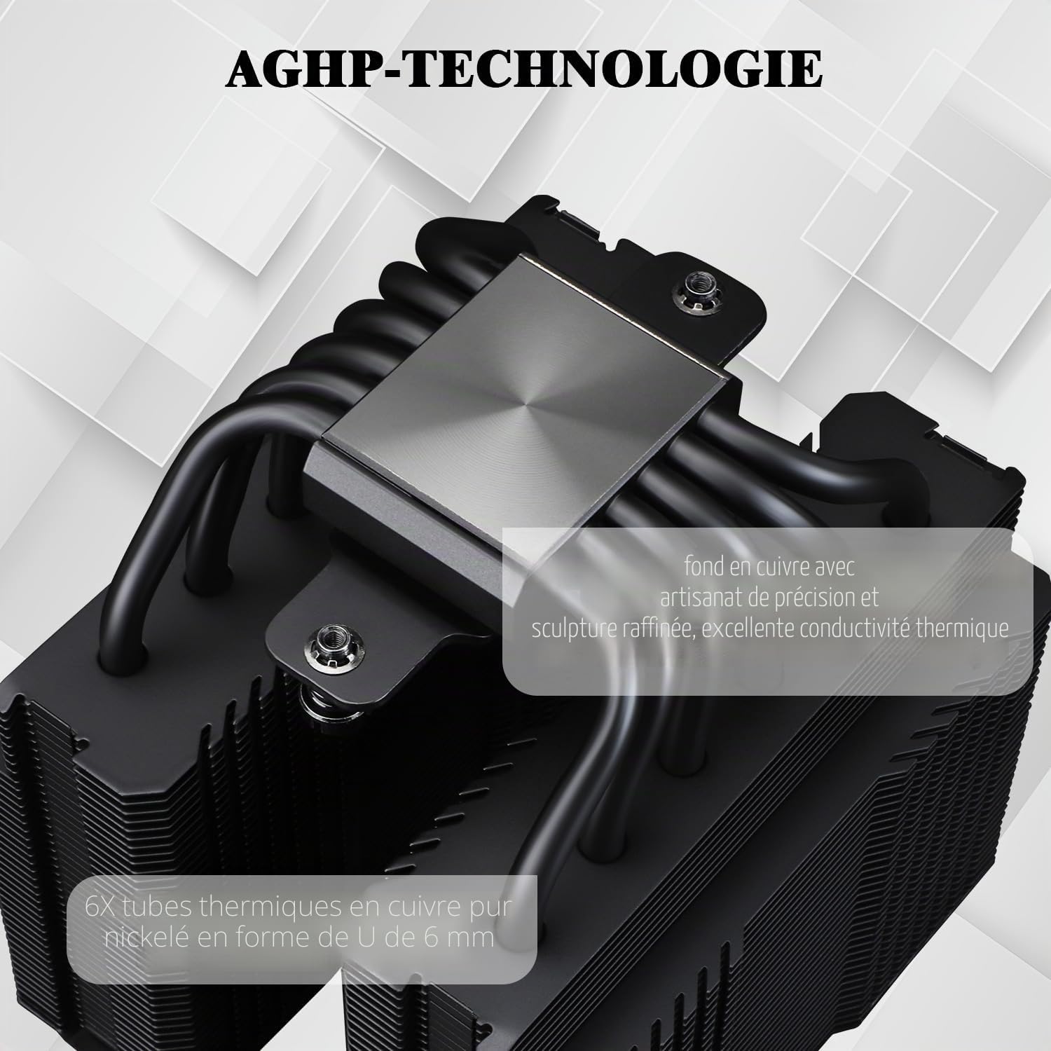 Thermalright Peerless Assassin 120 Mini Refroidisseur de processeur, 6 pipes thermiques, technologie AGHP avec ventilateur PWM 120 mm, vitesse 1500 tr/min, pour AMD : AM4/AM5/Intel LGA