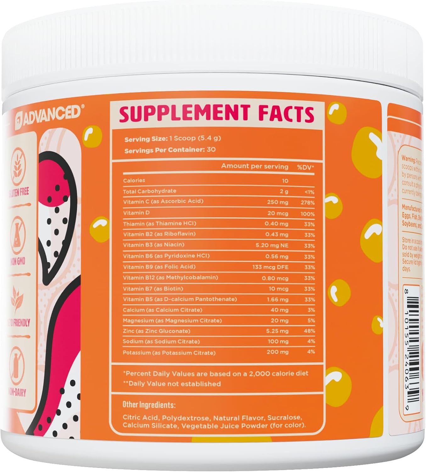 Advanced x Kung Fu Tea Hydration Powder + Immunity Support | Electrolyte Drink Mix with Vitamin C, Zinc, Vitamin D | Zero Sugar, Keto Friendly - (30 Servings, Peach Oolong)