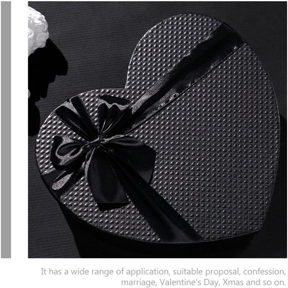 Alipis Heart Shaped Boxes for Arrangements Black Heart Flowers Boxes Present Wrapping for Valentines Day Wedding Birthday - Image 8