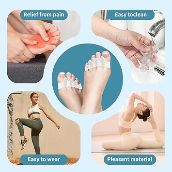 SUNFATT Toe Separator,Gel Toe Spacers for Overlapping Toes