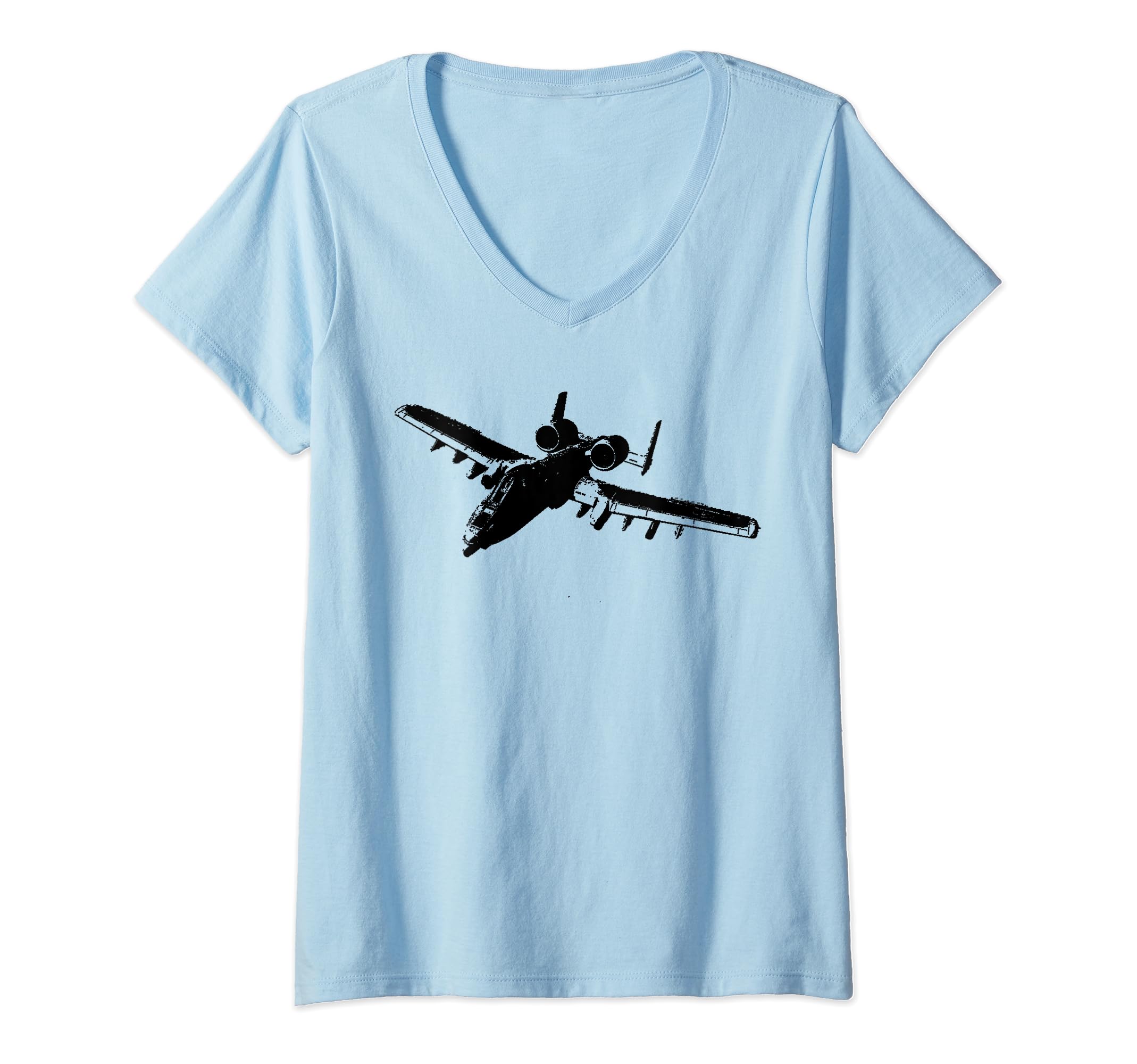 A-10 Warthog Military Jet V-Neck T-Shirt