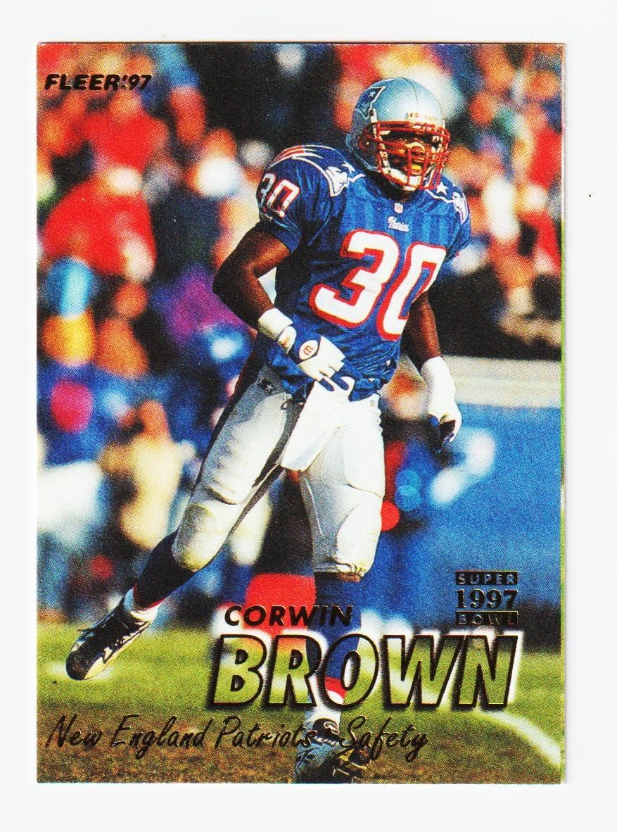 Corwin Brown 1997 Fleer Football Card #388 - New England Patriots