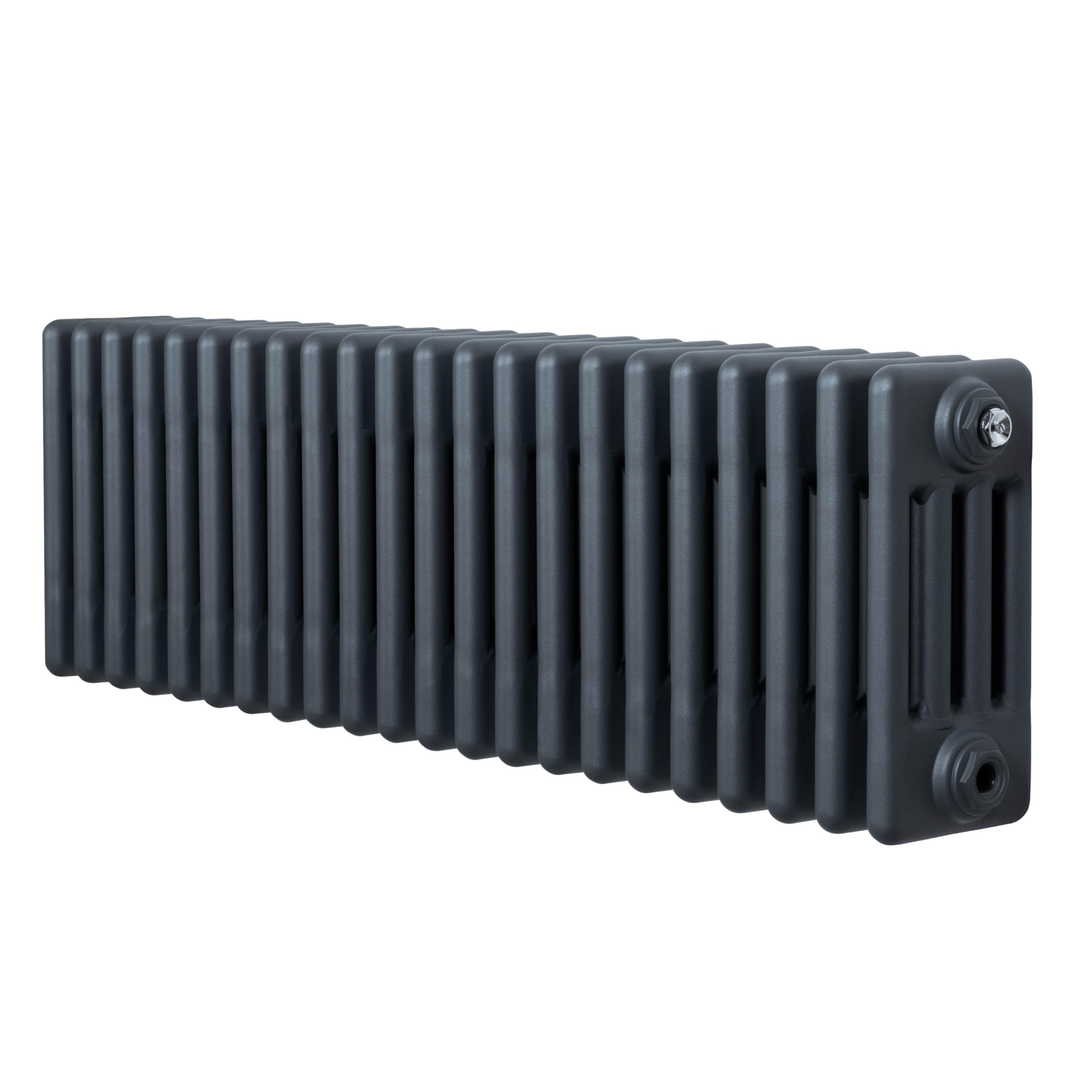 Monstershop Unisex Grey Traditional 4 Column Radiator - 300 X 1010Mm - Anthracite In