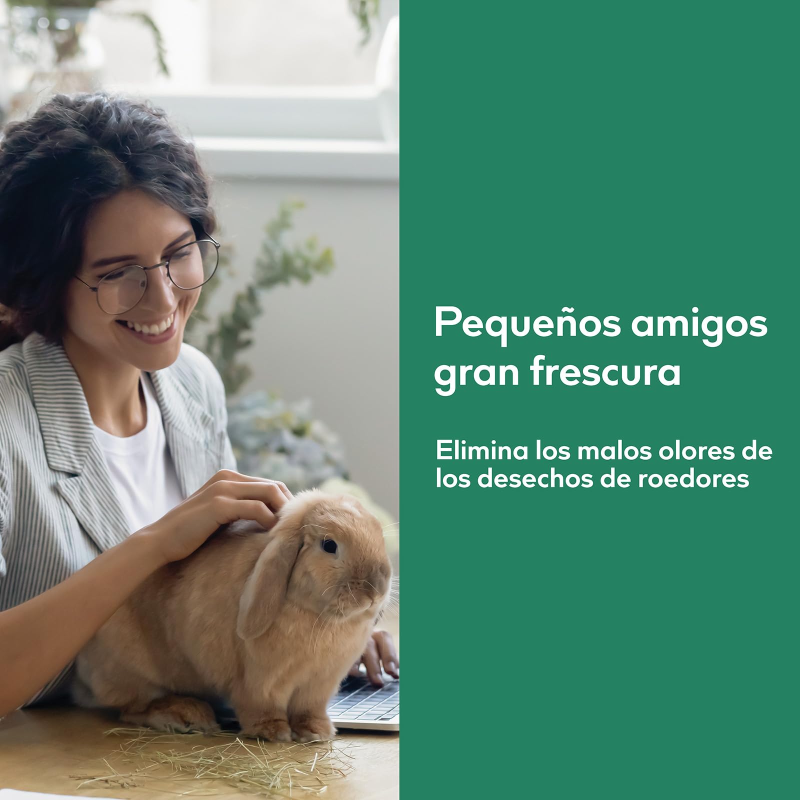 Spray Antiolores Jaulas Roedores, Sin perfume, 266ml | Fórmula mineral, Seguro para animales, Elimina olor de orina, Jaulas de conejos, hámsters, cobayas, chinchillas