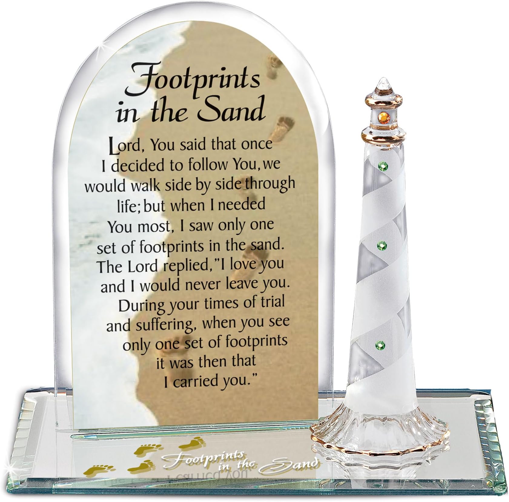 Glass Baron Footprints in the Sand Figurine