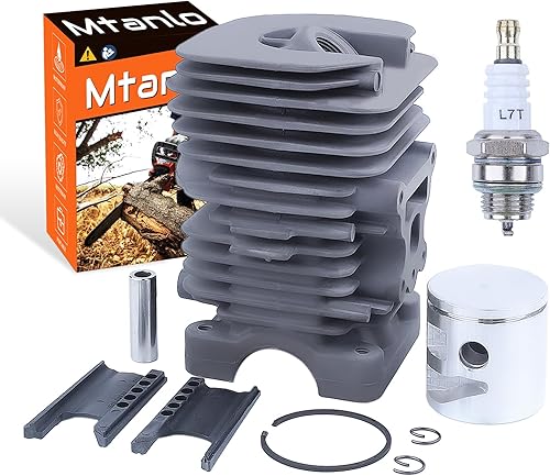 Mtanlo Kit de reconstrucción del extremo superior del pistón del cilindro para Poulan Pro PP4218AVX PP4218 PPB3416 PPB4018 P4018WM P4018WT PP4218AVL