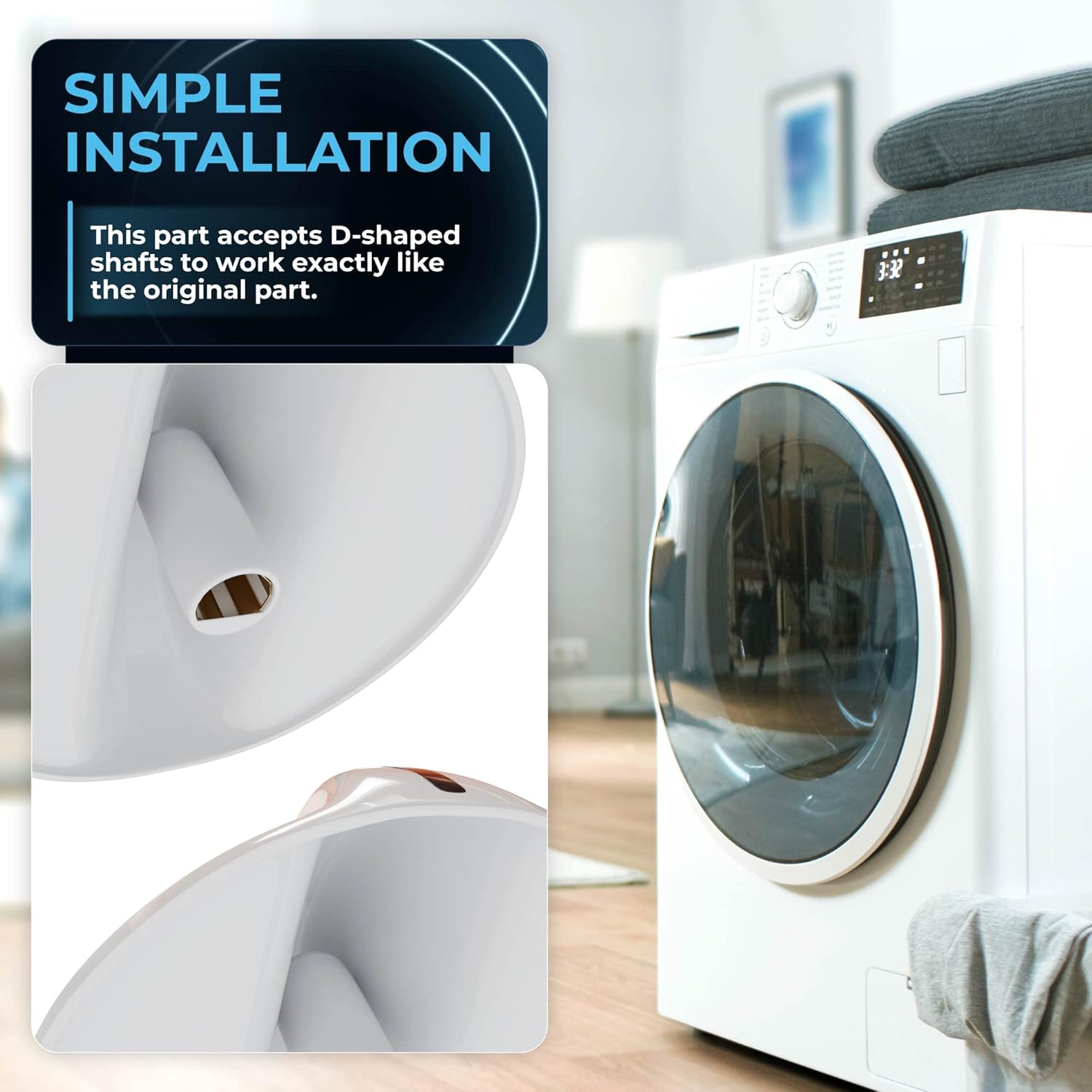 BlueStars 131965300 Dryer Timer Knob - Compatible with Frigidaire & Electrolux Dryers - Replaces 131666601 131666604 AP2107936 PS419092 - Pack of 2