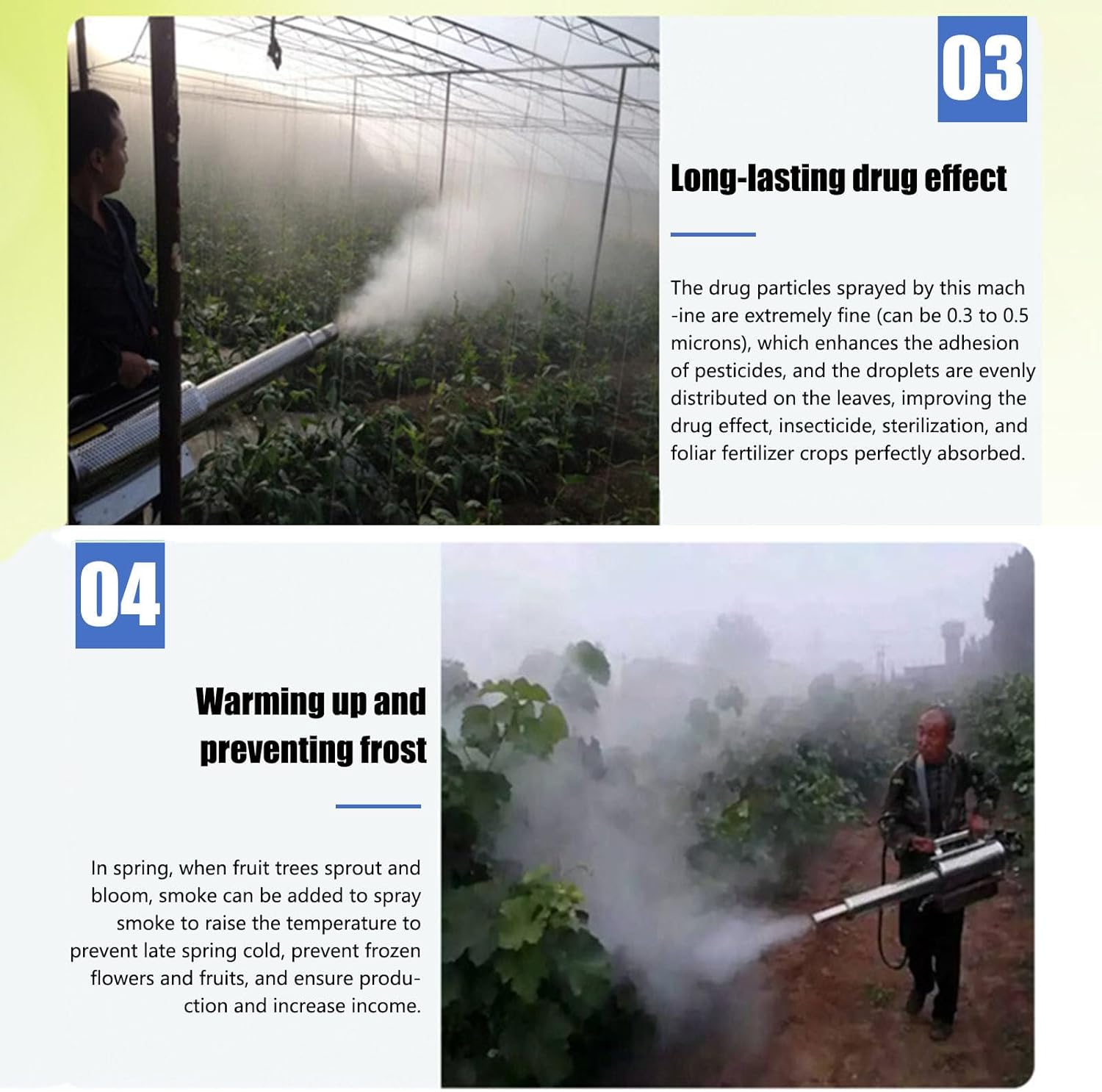 Portable Pulse Jet Thermal Fogger,Pulse Jet Thermal Fogger, Electric Sprayer Aerosol Atomizer for Indoor and Outdoor Agricultural Sprayer,100