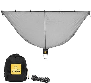 Wise Owl Outfitters Hammock Bug Net - The SnugNet Mosquito Net for Hammocks - Premium Quality, Waterproof, Mesh Hammock Netting w/Double-Sided Zipper - Essential Camping Gear