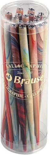 Brause 1619B Kalligraphie Box (mit 20 Federhaltern aus Holz, unifarben, ideal fü