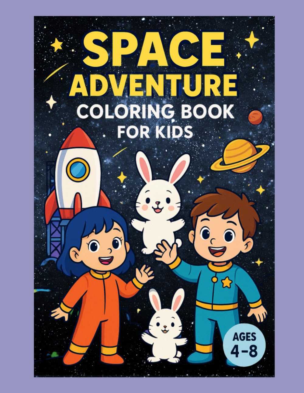 Space Adventure Coloring Book for Kids: Rocket Ships, Planets & Cute Astronauts