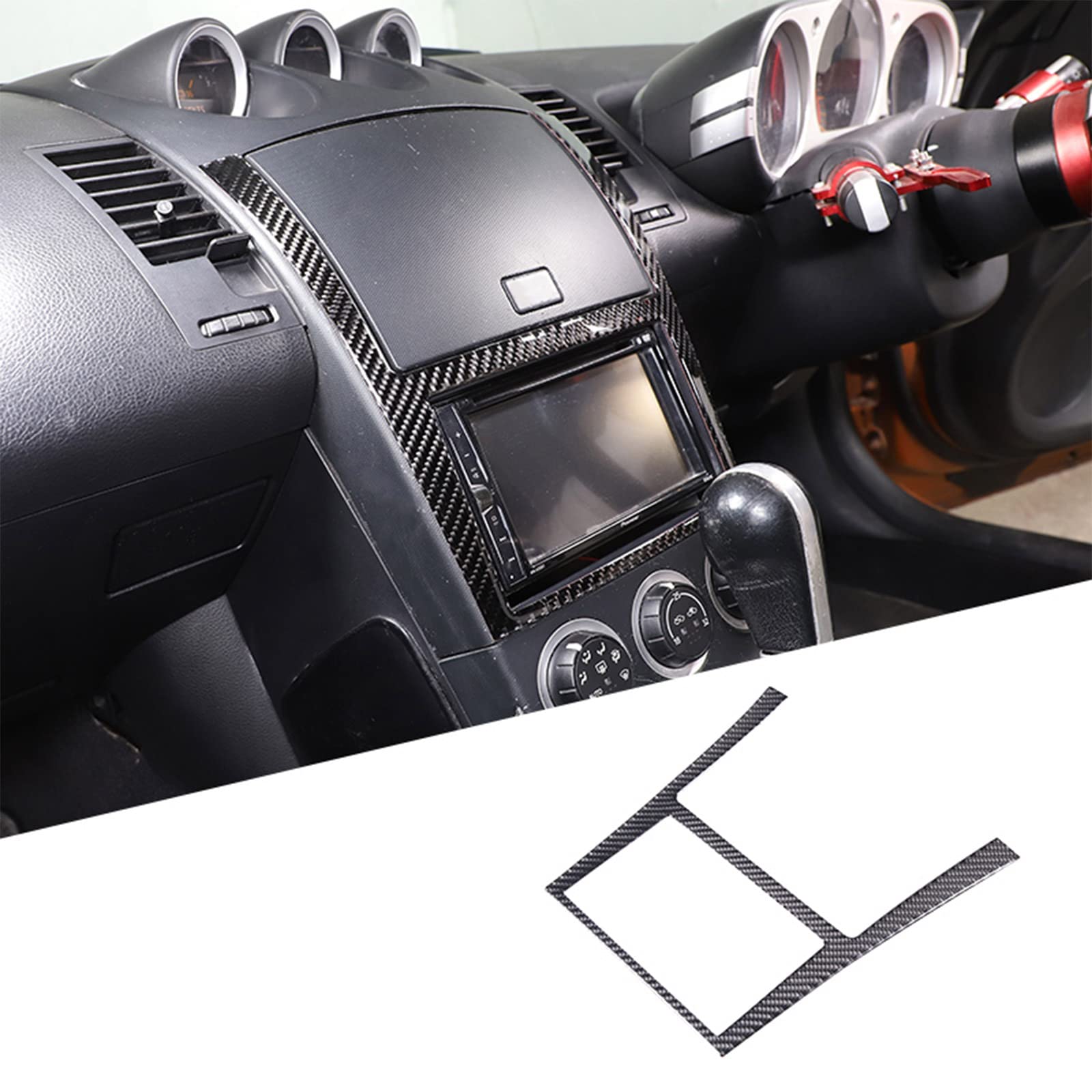 Adesivo Carbono Para Nissan 350Z 2006-2009 - Moldura De Alto-falante, Acabamento Esportivo