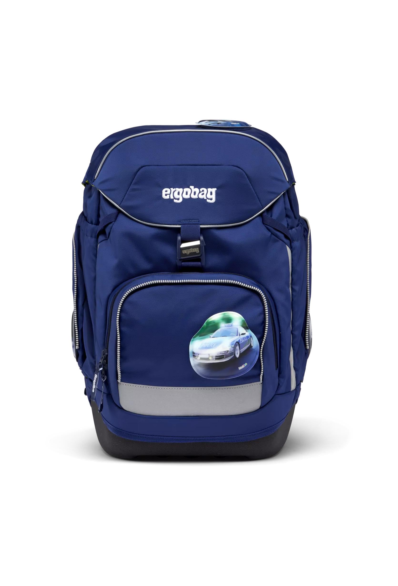 ergobag pack Set ergonomischer Schulrucksack, Schulranzen, Vorgänger-Kollektion, flexibel 6-teilig Grundschule BlaulichtBär - Blau