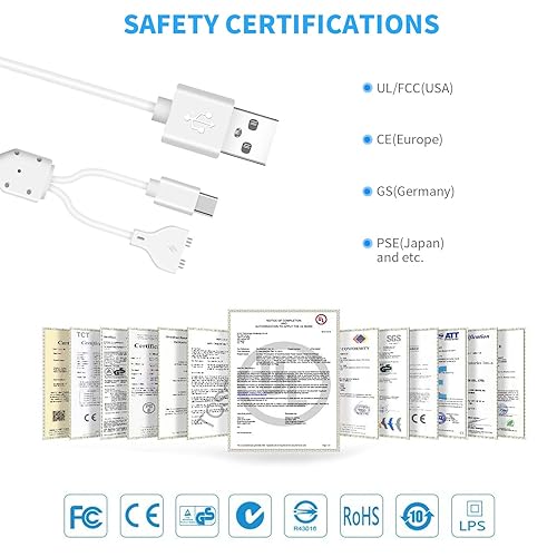 Vista 9 de MEROM Reemplazo de collar de entrenamiento para perros Delupet, cable de alimentación compatible con Yawpet Dog Shock, carga magnética 2 en 1 y Negro