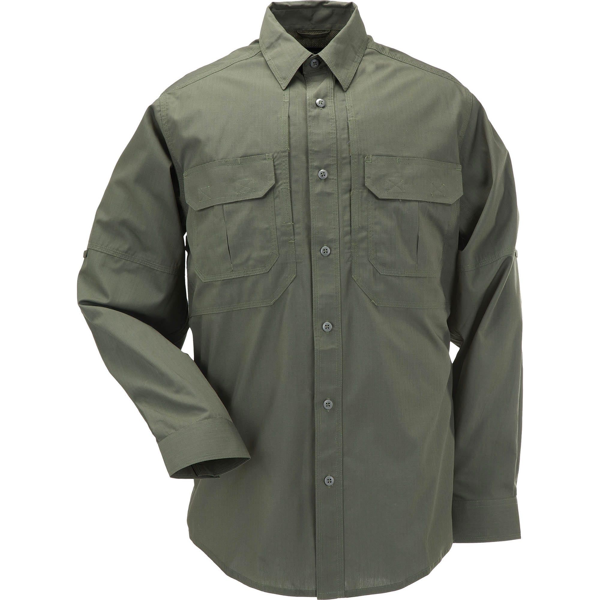 5.11 Tactical Professional Mens Long Sleeve Shirt with Pockets, Taclite Pro, Style 72175ABR