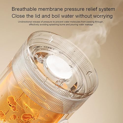 Miniatura 4 de Jectse Hervidor eléctrico portátil de acero inoxidable de 11.8 fl oz USB de 10 minutos de ebullición rápida inalámbrica para té y café, pequeña