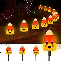 Vista 15 de Luces de camino de Halloween para exteriores, paquete de 10 luces de estaca para decoración de fiesta de Halloween con bombillas C9 transparentes