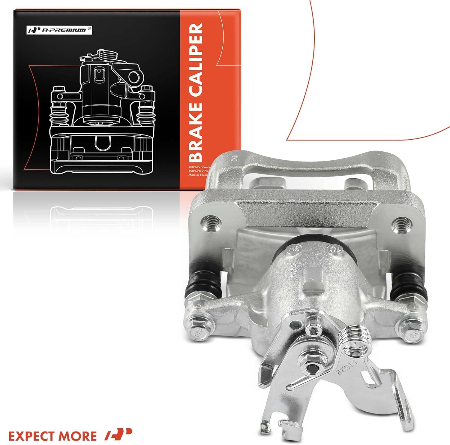 A-Premium Disc Brake Caliper Assembly with Bracket Compatible with Chevrolet Malibu 2014-2015 2.0L only - Rear Right Passenger Side