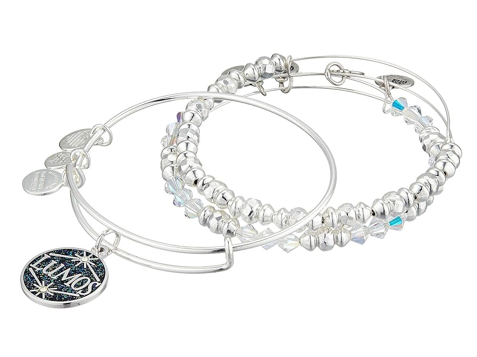 

Alex and Ani Lumos Set Of 3 Bracelet (Shiny Silver) Bracelet, Metallic