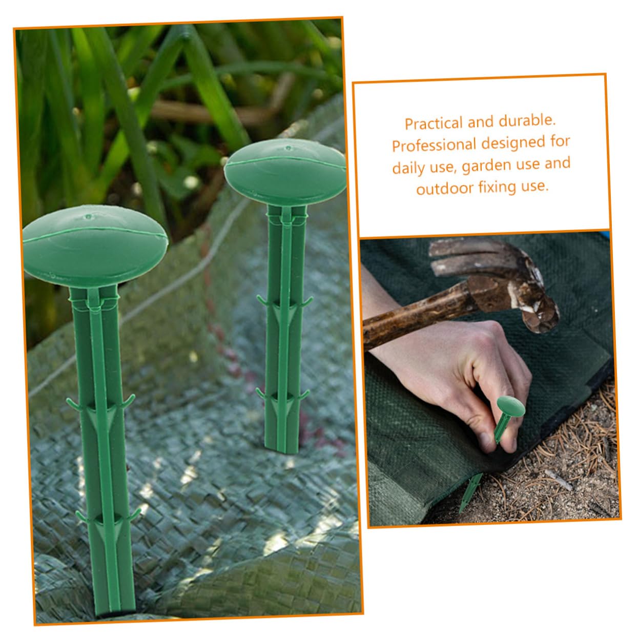 Piquets en Plastique 150 Pièces pour Fixation Jardin