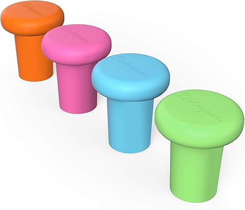 Miniatura 3 de Bakerpan Tapones de vino de silicona para botellas de vino, tapón de botella de vino, tapones de vino reutilizables, juego de 4