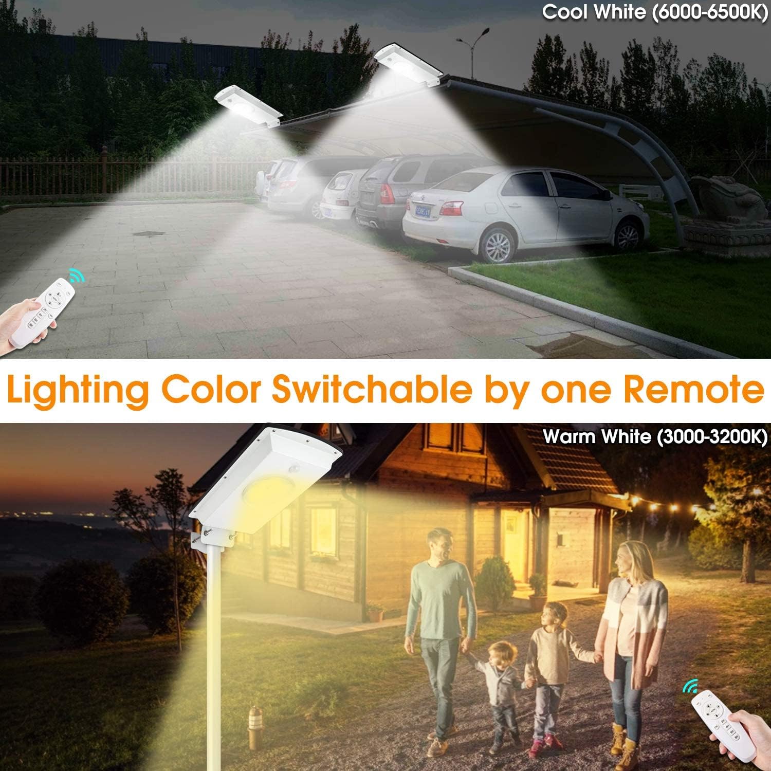 Hottest Sale Solar Street Lights Outdoor Motion Sensor Dusk to Dawn Integrated Cool White(6000K) Warm White(3000K) Switchable Dimmable Time Setting Solar Powered Security Light for Path Driveway Garden Parking Lot 🔥 Crazy Deals Solar Street Lights Outdoor Motion Sensor Dusk to Dawn Integrated Cool White(6000K) Warm White(3000K) Switchable Dimmable Time Setting Solar Powered Security Light for Path Driveway Garden Parking Lot