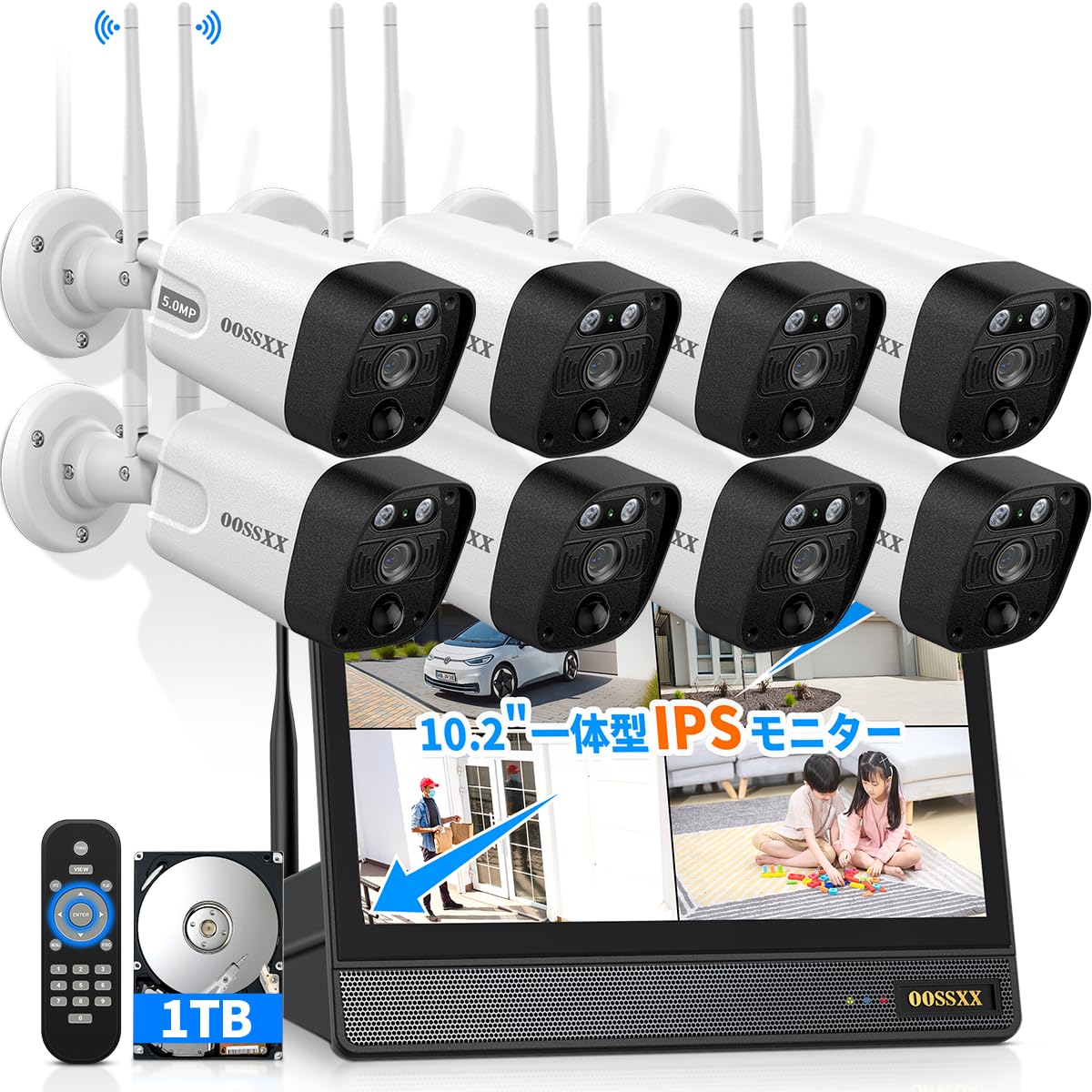 Amazon.co.jp: 【双方向通話・ダブルアンテナ信号強化・130° 超広角