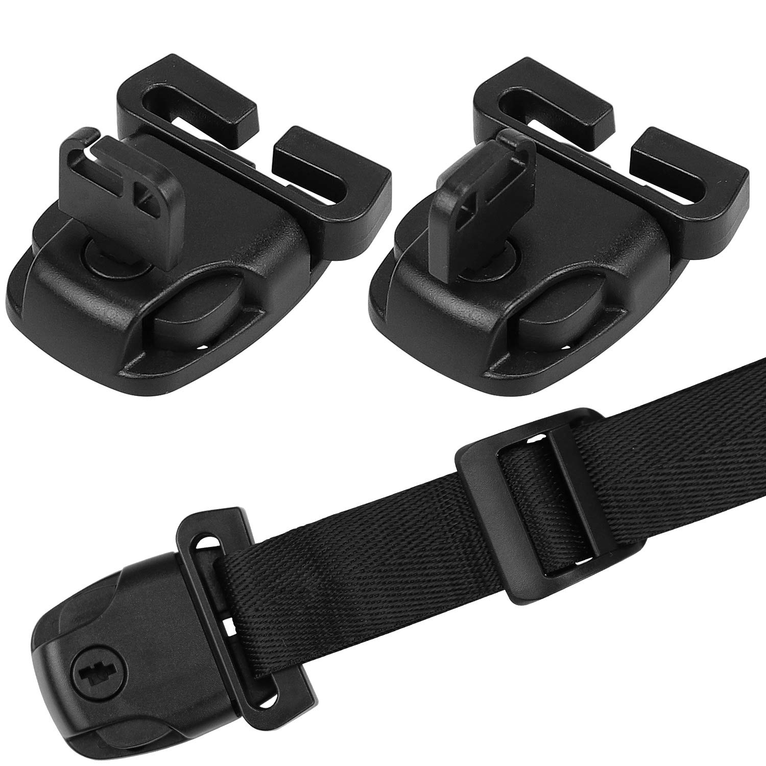 Hysagtek Juego de 8 clips de repuesto para cubierta de bañera de hidromasaje, hebillas de repuesto con llaves y accesorios, color negro