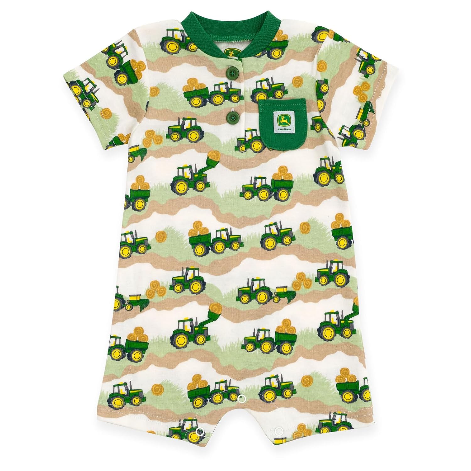 John Deere Truck Romper Newborn to Toddler Sizes Newborn - 3T