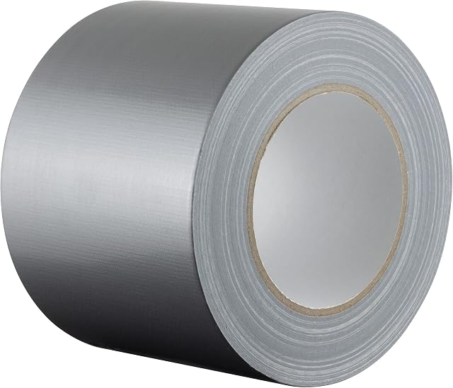 GTSE Wide Silver Duct Tape, 100mm x 50m, 4 Waterproof Strong Adhesive Gaffer Tape for Patching, Sealing, Securing Cables and Labelling, Heavy Duty Tape, One Roll